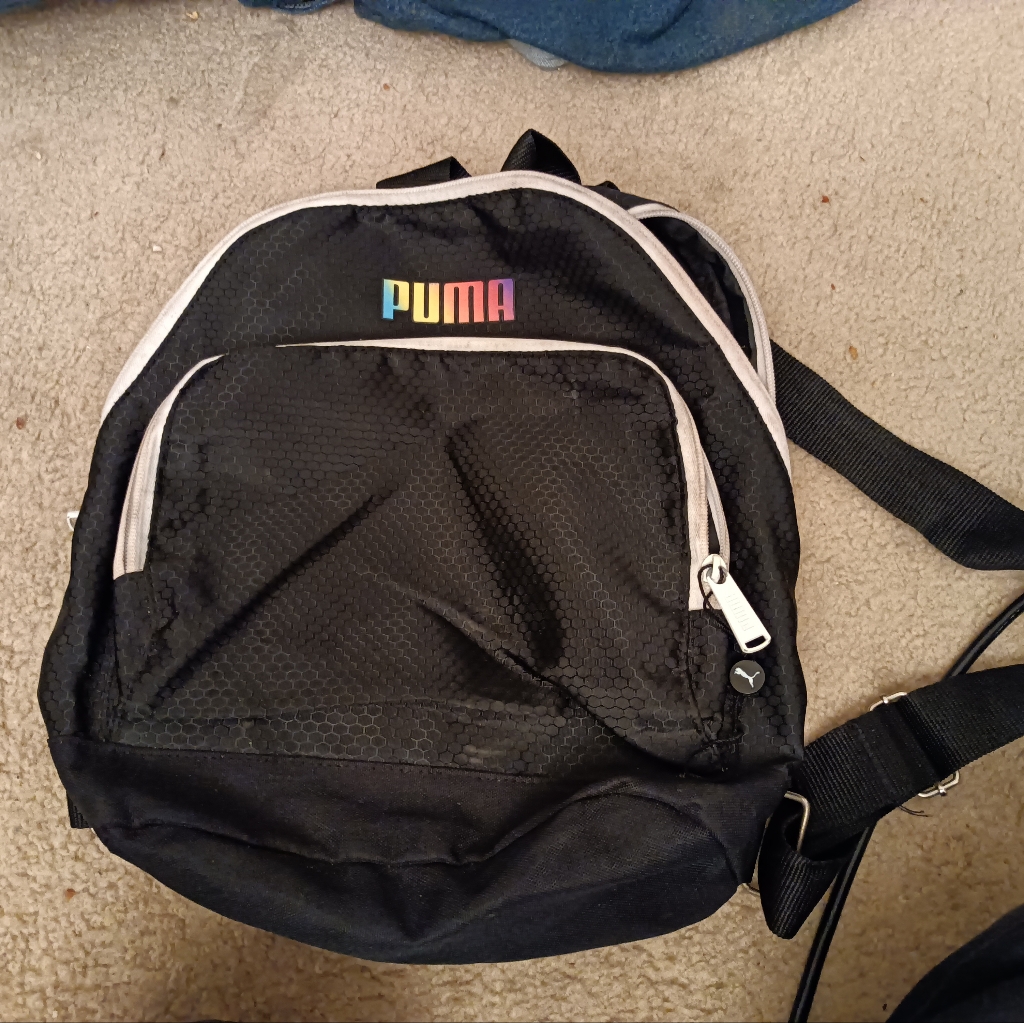 Puma Black Backpack Preowned Puma Black Backpack Preowned